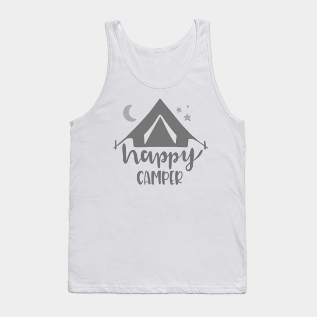 Happy Camping Outdoors Shirt, Hiking Shirt, Adventure Shirt Tank Top by ThrivingTees